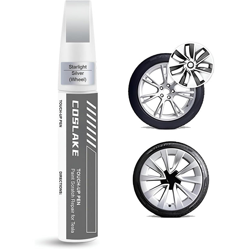 DIY Wheel Rims Touch Up Paint Pen for Tesla Model 3/Y/S/X Starlight Silver