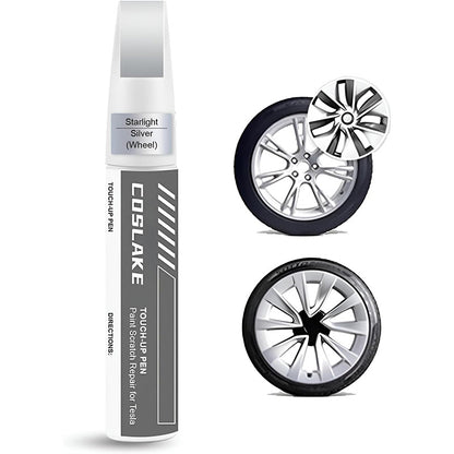 DIY Wheel Rims Touch Up Paint Pen for Tesla Model 3/Y/S/X Starlight Silver