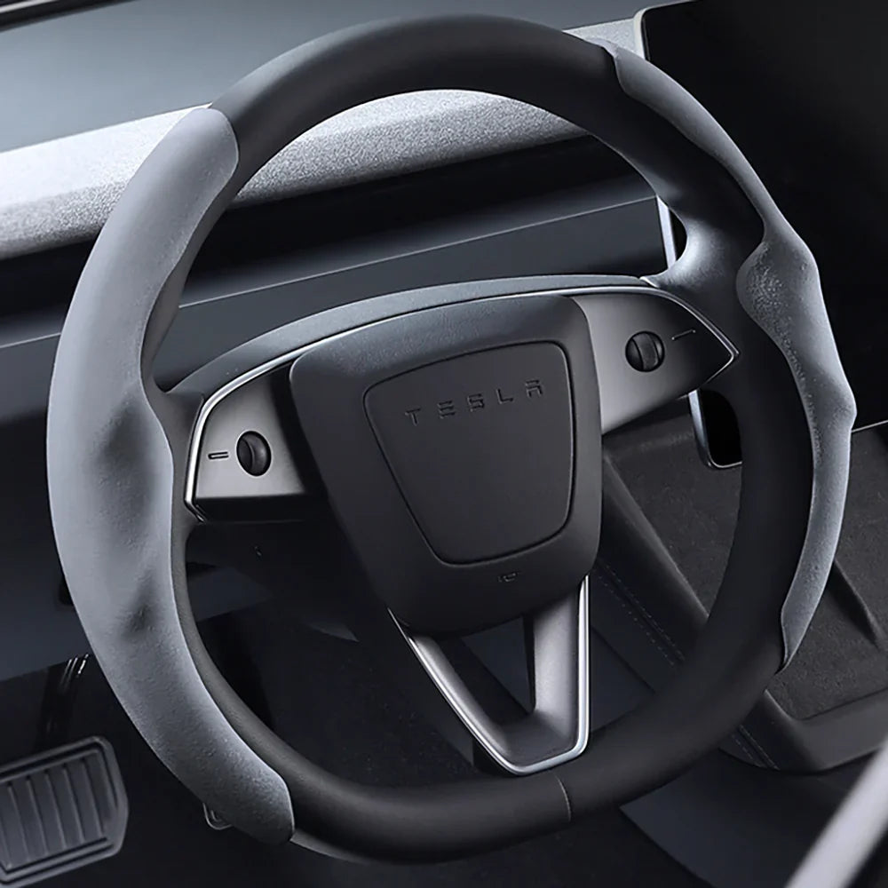 Steering Wheel Cover for Tesla Model 3/Y/3 Highland Gray(Model3 Highland)
