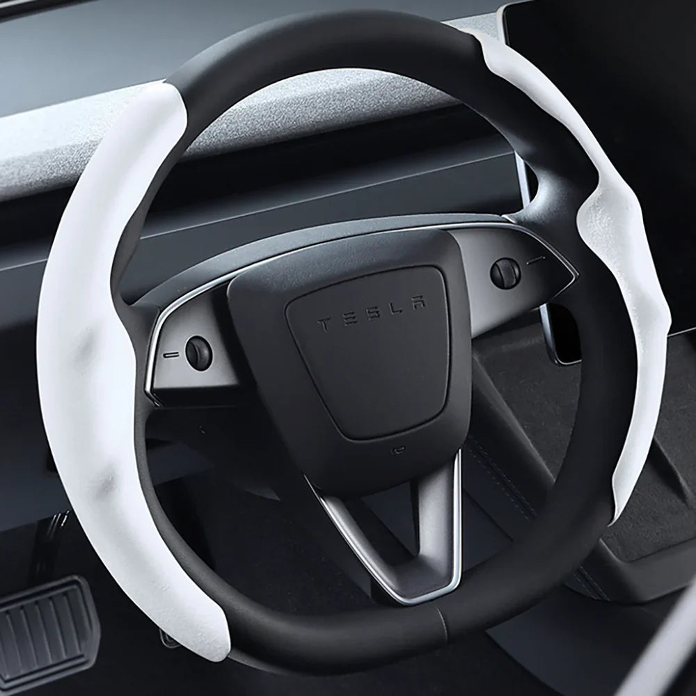 Steering Wheel Cover for Tesla Model 3/Y/3 Highland White(Model3 Highland)