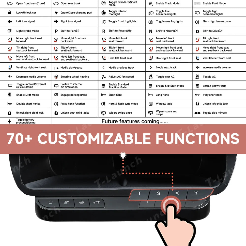 Intelligent Custom Function Physical Control TSXY Buttons with Storage Box for 2026 New Tesla Model Y Standard