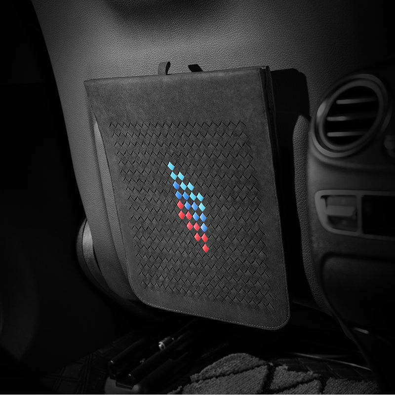 Suede Flap Fur Trash Can Trash Bag For Tesla Model S/3/X/Y