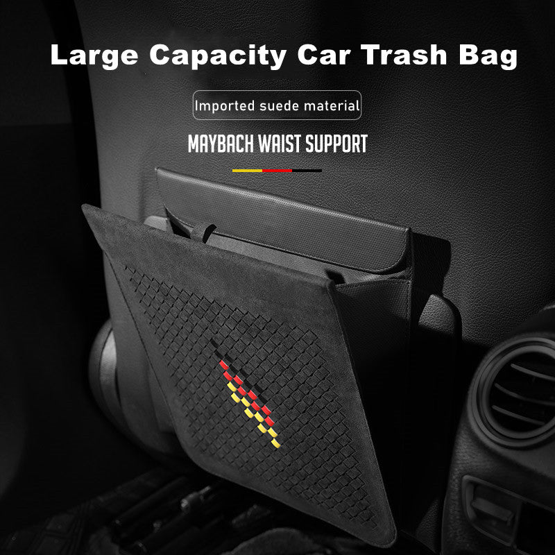 Suede Flap Fur Trash Can Trash Bag For Tesla Model S/3/X/Y