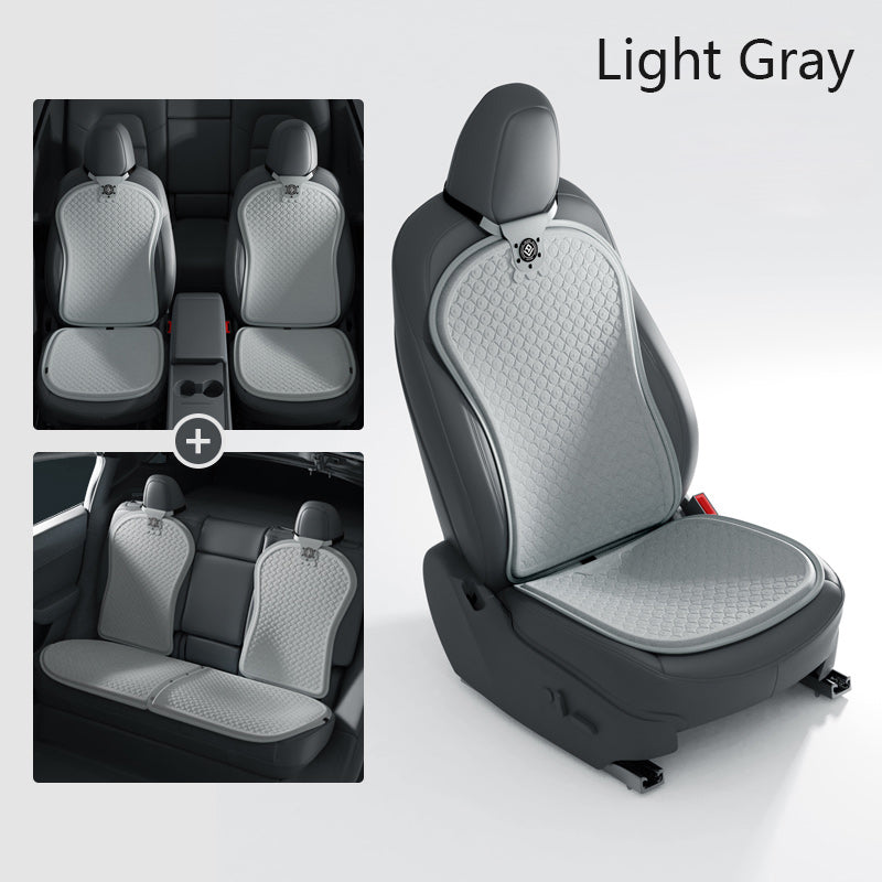 Summer Cool Seat Cushion for All Tesla Model 3/Y/S/X/Cybertruck Light Grey Whole Set 7 Pcs