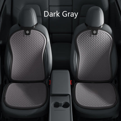 Summer Cool Seat Cushion for All Tesla Model 3/Y/S/X/Cybertruck Dark Grey Front Double Seat 2 Pairs(Seat Cushion + Back Cushion)