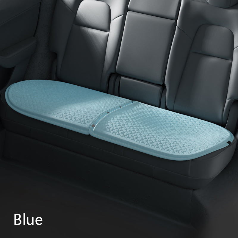 Summer Cool Seat Cushion for All Tesla Model 3/Y/S/X/Cybertruck Blue Rear Seat Cushion (1 PC)