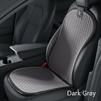 Summer Cool Seat Cushion for All Tesla Model 3/Y/S/X/Cybertruck Dark Grey Front Single Seat 1 Pair (Seat Cushion + Back Cushion)