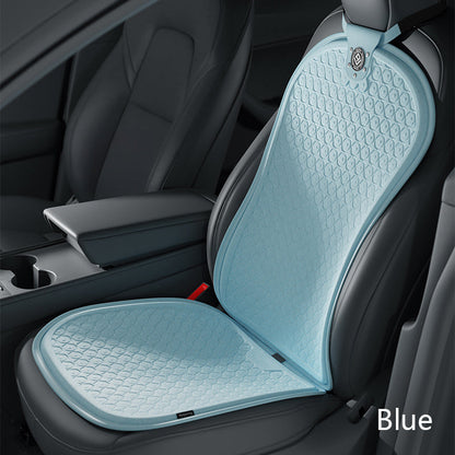 Summer Cool Seat Cushion for All Tesla Model 3/Y/S/X/Cybertruck Blue Front Single Seat 1 Pair (Seat Cushion + Back Cushion)