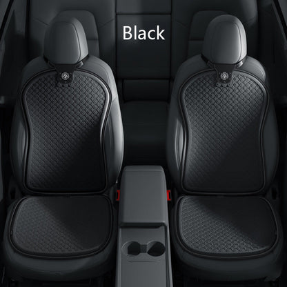 Summer Cool Seat Cushion for All Tesla Model 3/Y/S/X/Cybertruck Black Front Double Seat 2 Pairs(Seat Cushion + Back Cushion)