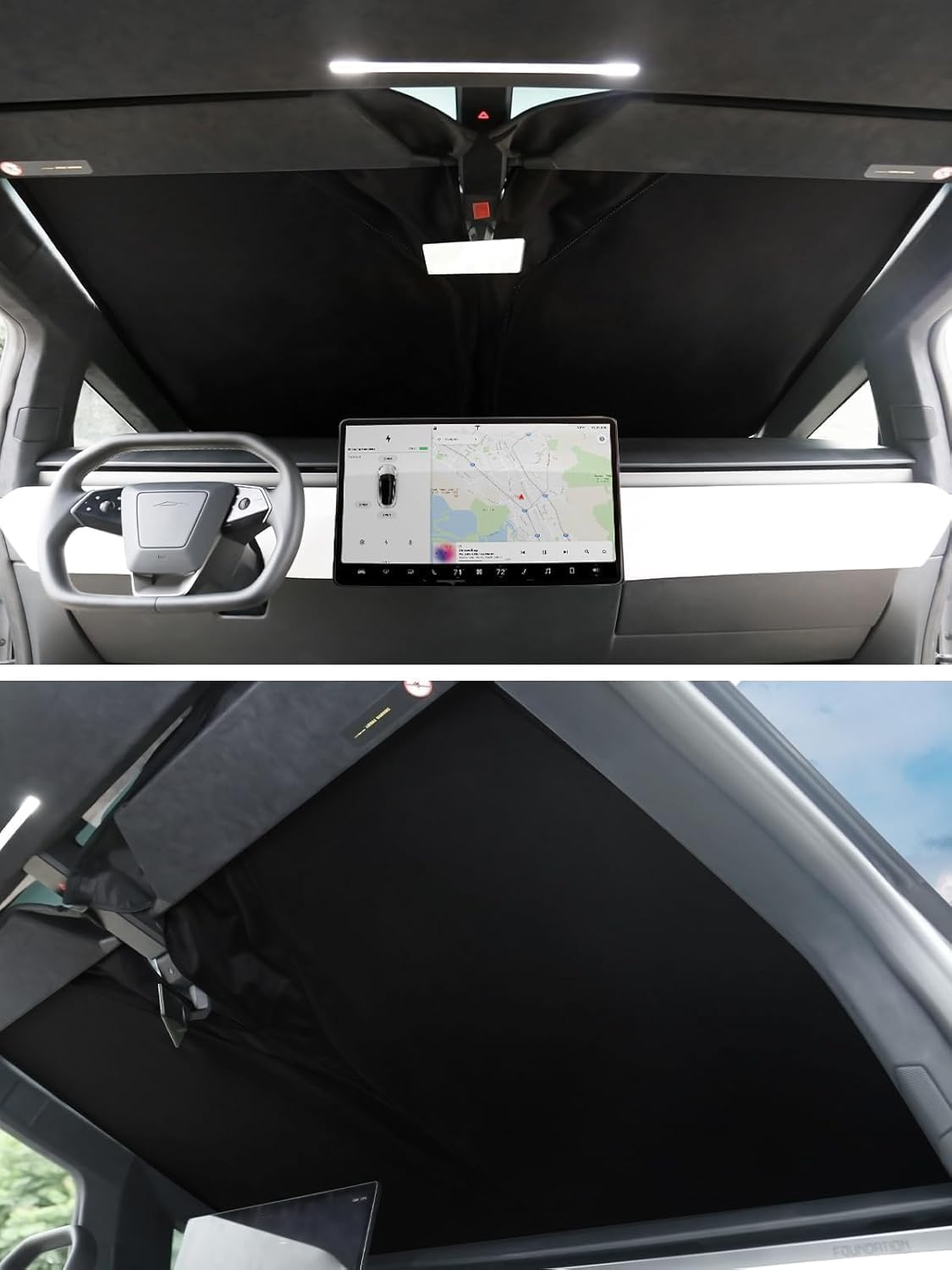Privacy & Thermal Insulation Window Sunshade Curtains for Cybertruck
