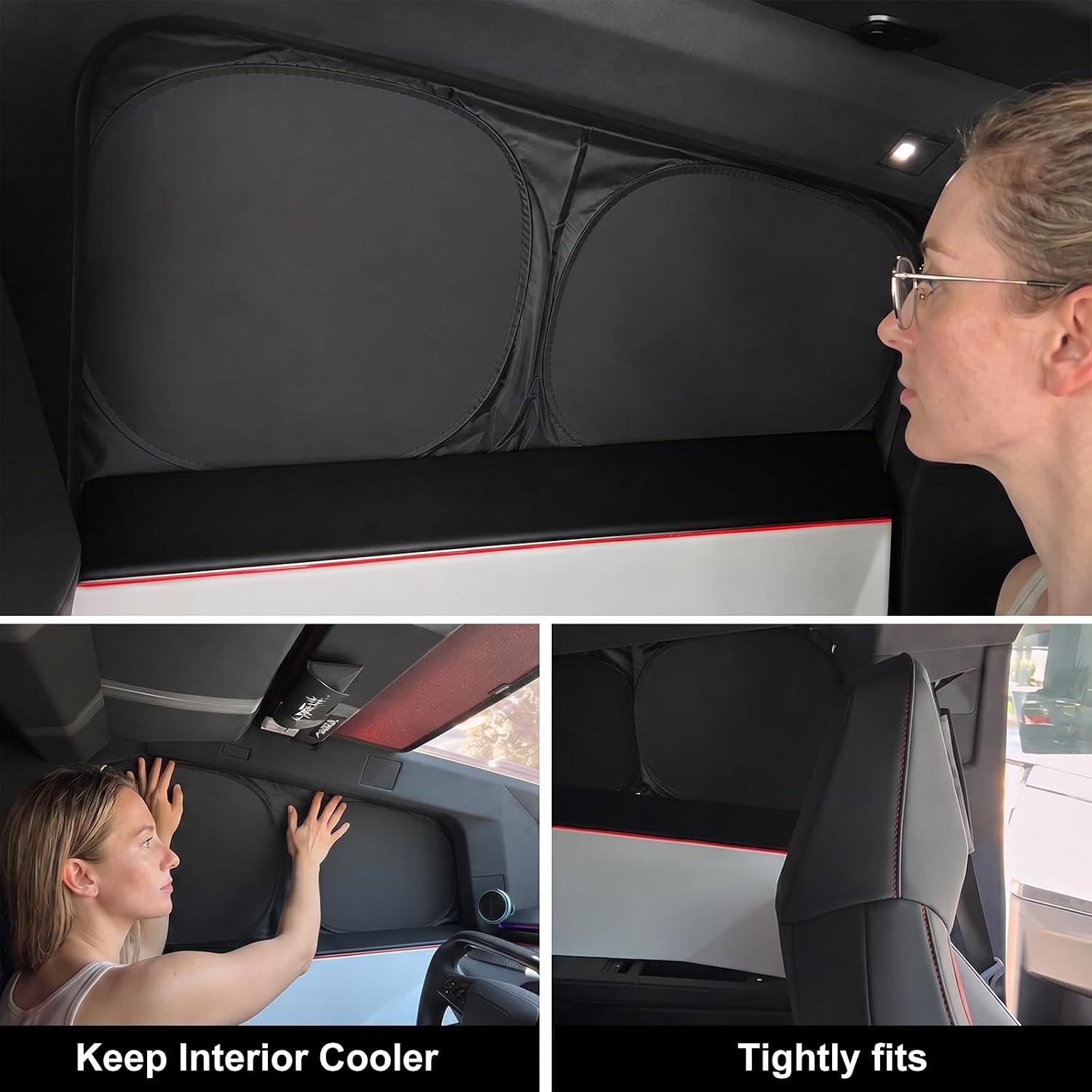 Privacy & Thermal Insulation Window Sunshade Curtains for Cybertruck