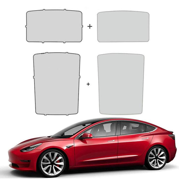 Glass Roof / Sunroof Sunshade for Tesla Model 3(2021-2023) Sun Visor Accessories White Full-Coverage