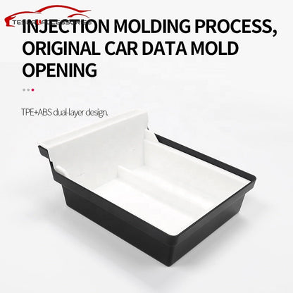 TPE ABS Center Console Double Layer Tray Storage box For Tesla Model 3 Y