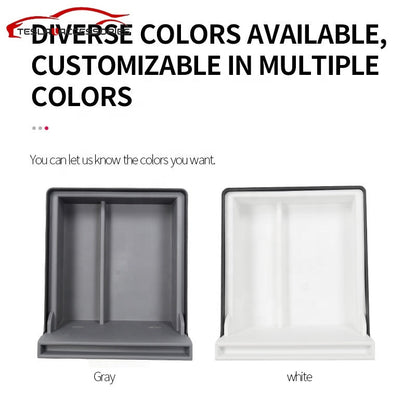 TPE ABS Center Console Double Layer Tray Storage box For Tesla Model 3 Y