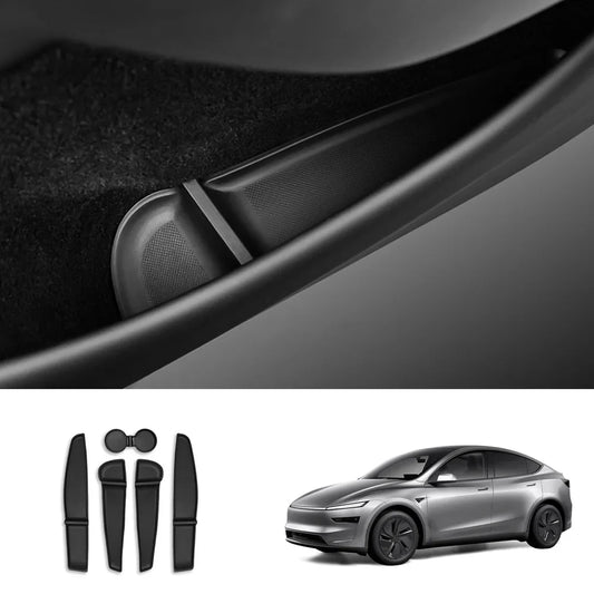TPE Door Storage & Cup Holder Mats for Tesla Model Y Juniper 2025+