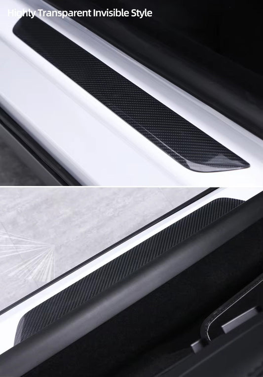 Transparent TPU Door Sill Protector Film for Tesla Model Y Juniper 2025+