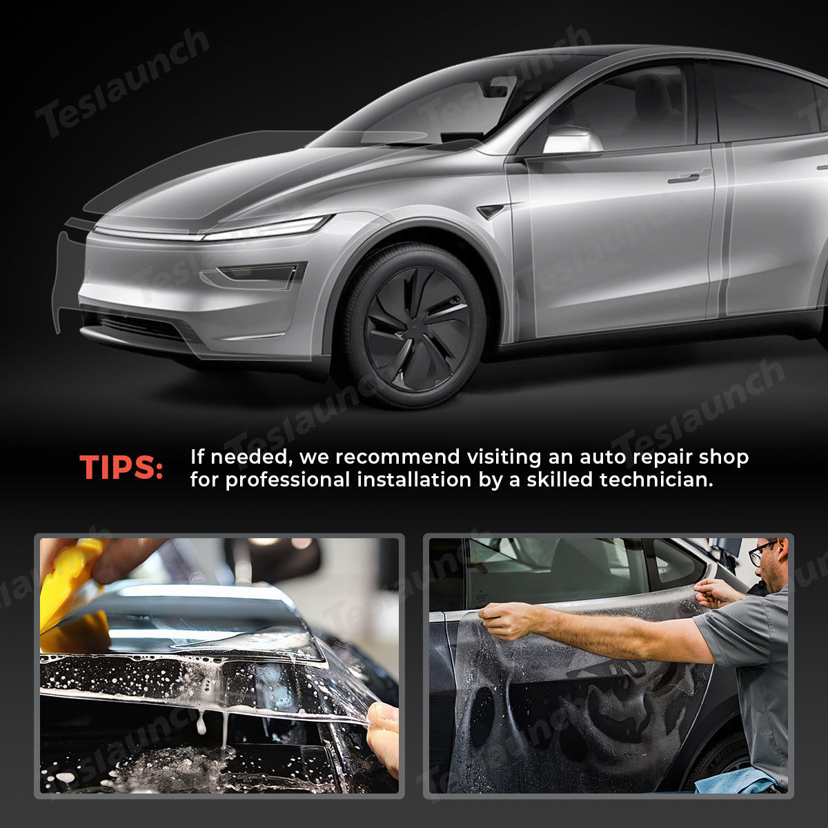 Glossy TPU Invisible Full-Body PPF for Tesla Model Y Juniper 2025+