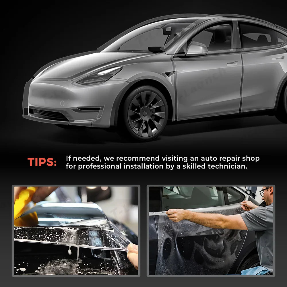Glossy TPU Invisible Full Car Paint Protection Film (PPF) for Tesla Model Y (2020-2024)