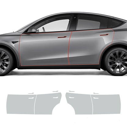 Glossy TPU Invisible Full Car Paint Protection Film (PPF) for Tesla Model Y (2020-2024) Set 5 - Door Kit (8 Pcs)