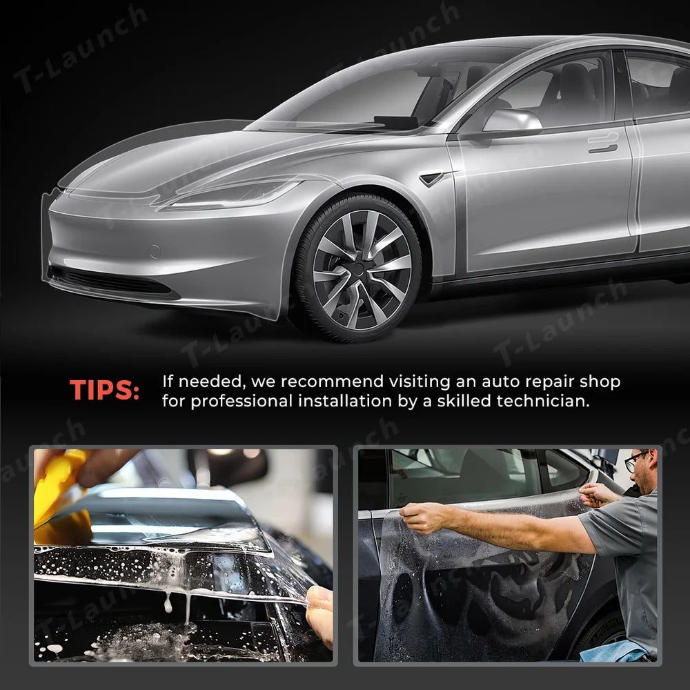 Glossy TPU Invisible Full Car Paint Protection Film (PPF) for Tesla Model 3 Highland 2024+