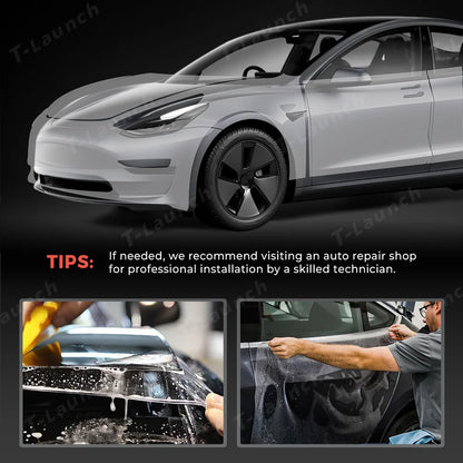 Glossy TPU Invisible Full Car Paint Protection Film (PPF) for Tesla Model 3 (2020-2023)