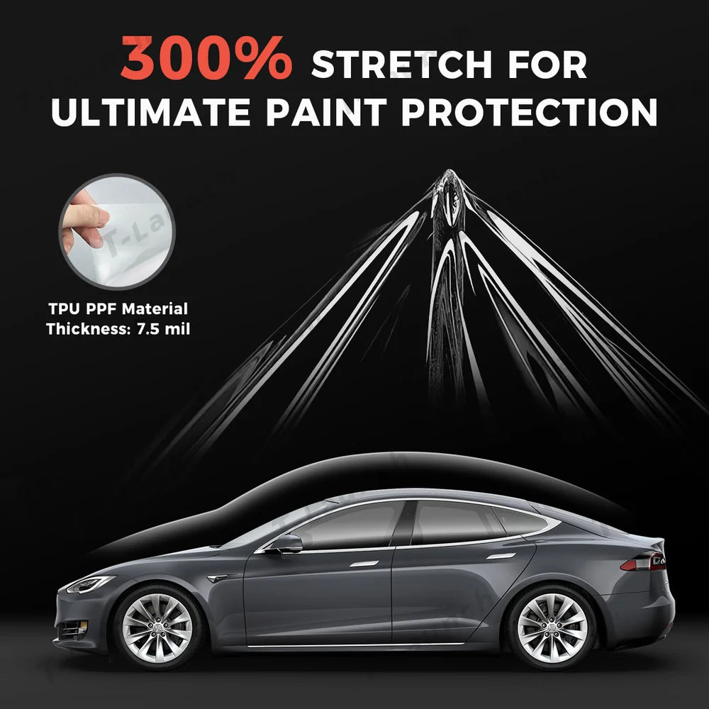 Glossy TPU Invisible Full Car Paint Protection Film (PPF) for Tesla Model S (2016-2020)