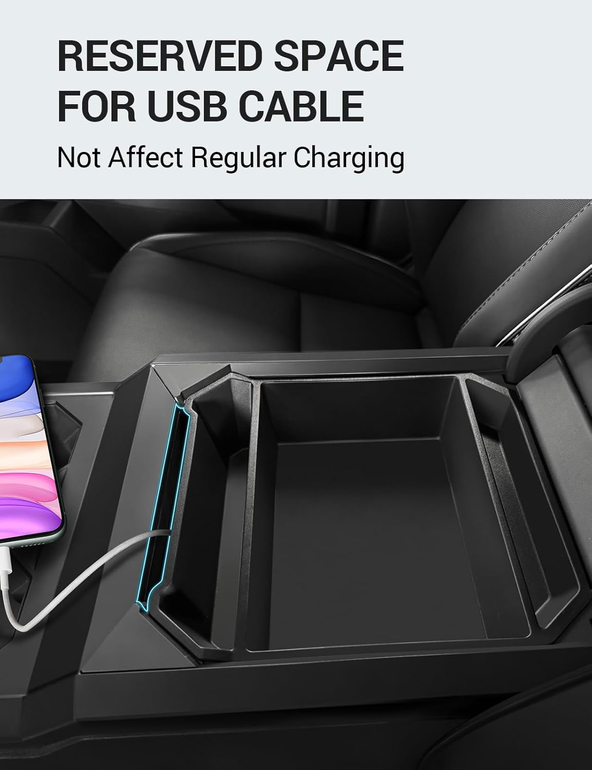 Tesla Cybertruck Center Console Divider Lower Armrest Storage Box