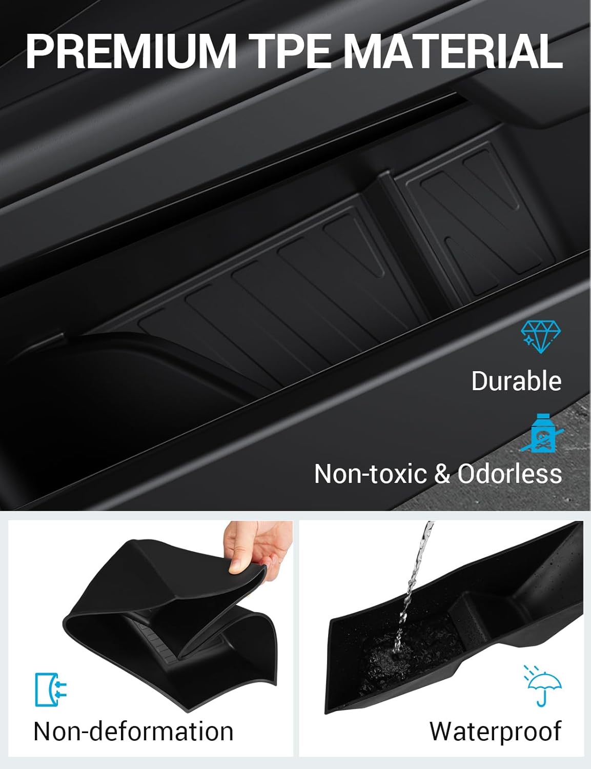 Tesla Cybertruck Center Console Divider Lower Armrest Storage Box