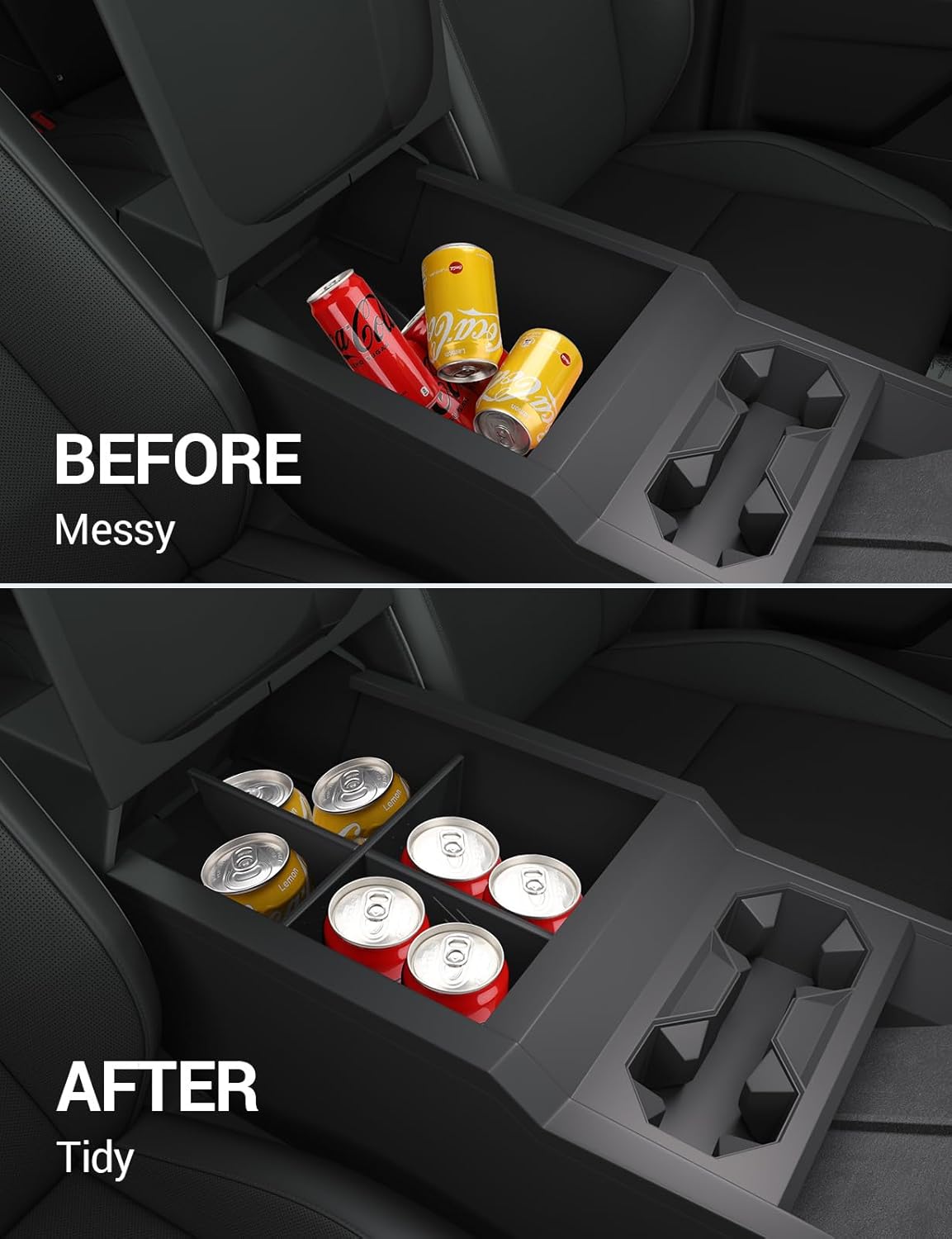 Tesla Cybertruck Center Console Divider Lower Armrest Storage Box