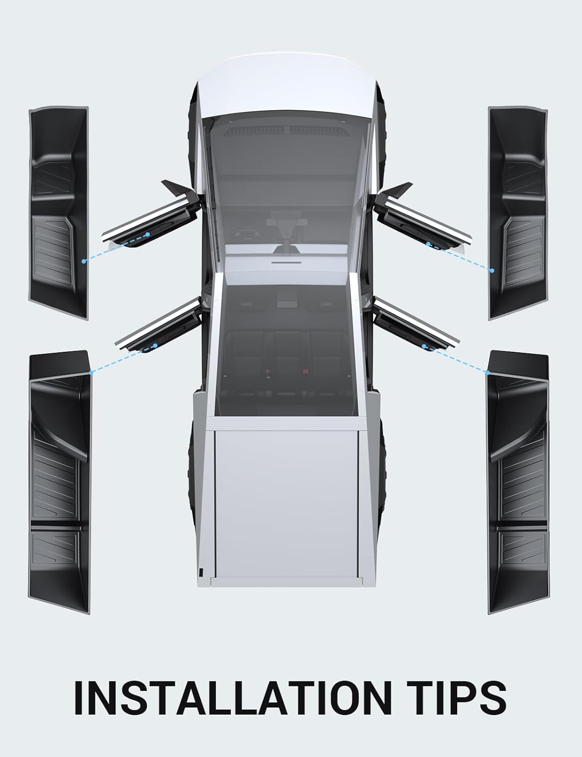 Tesla Cybertruck Center Console Divider Lower Armrest Storage Box