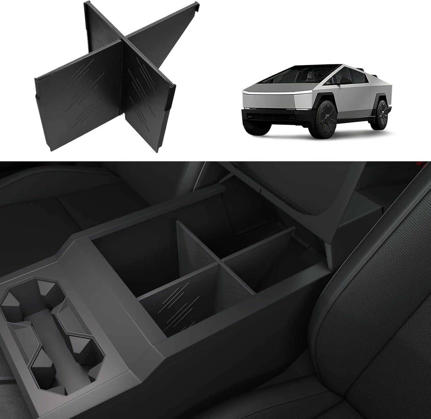Tesla Cybertruck Center Console Divider Lower Armrest Storage Box Center Console Divider