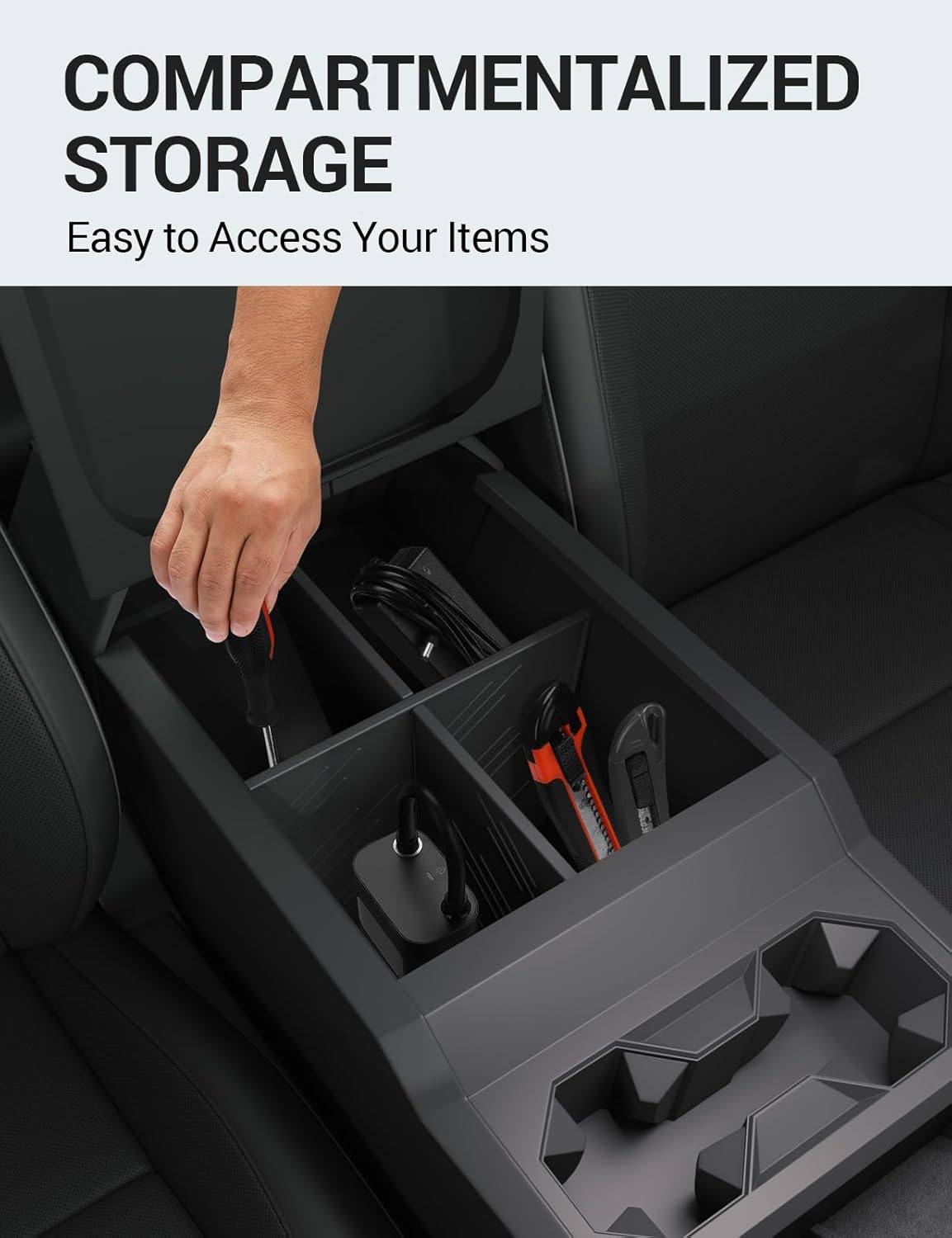 Tesla Cybertruck Center Console Divider Lower Armrest Storage Box