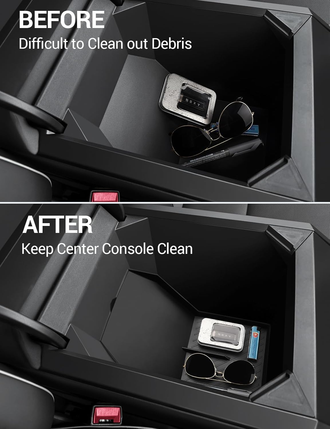 Tesla Cybertruck Center Console Divider Lower Armrest Storage Box