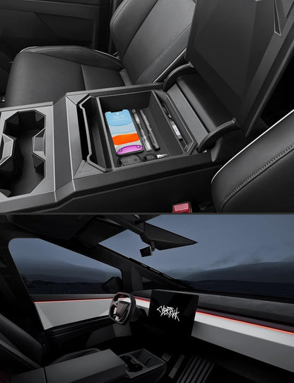 Tesla Cybertruck Center Console Divider Lower Armrest Storage Box