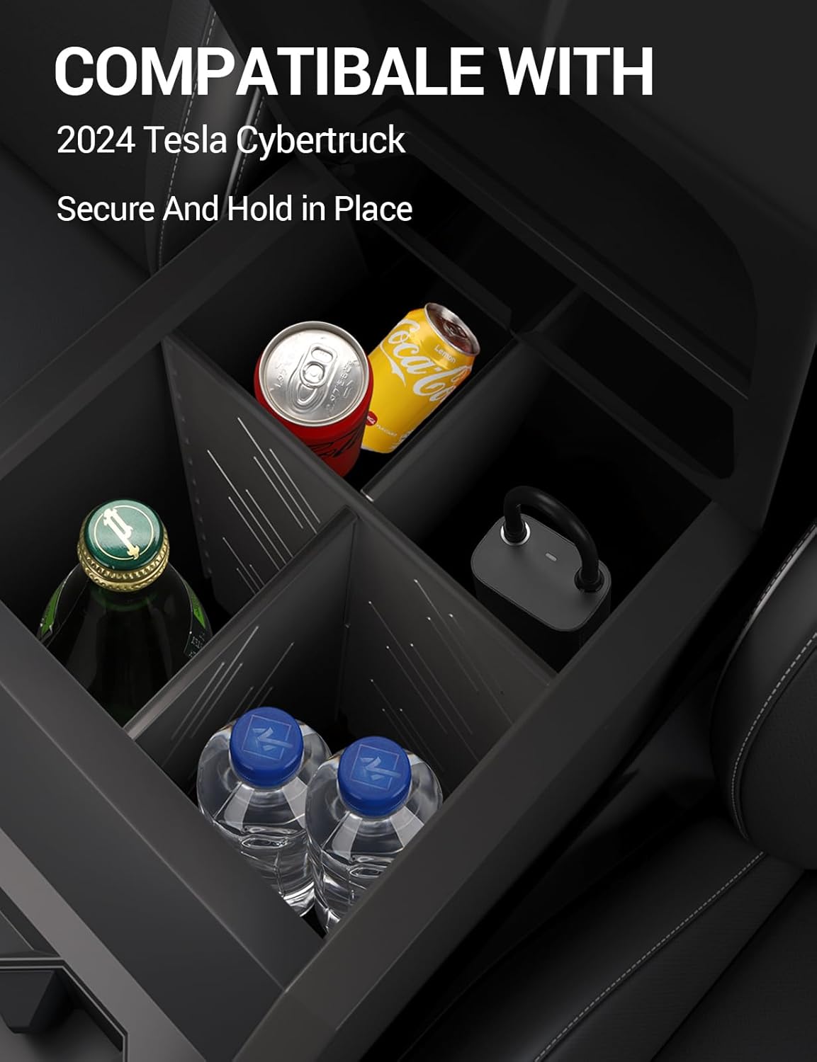 Tesla Cybertruck Center Console Divider Lower Armrest Storage Box