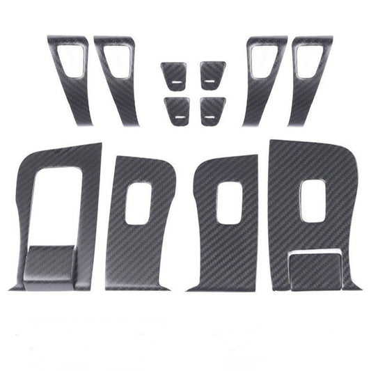 Tesla Model 3 /Y Carbon Fiber Door Window Switch Panel Covers (14PCS)