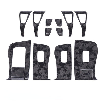 Tesla Model 3 /Y Carbon Fiber Door Window Switch Panel Covers (14PCS)