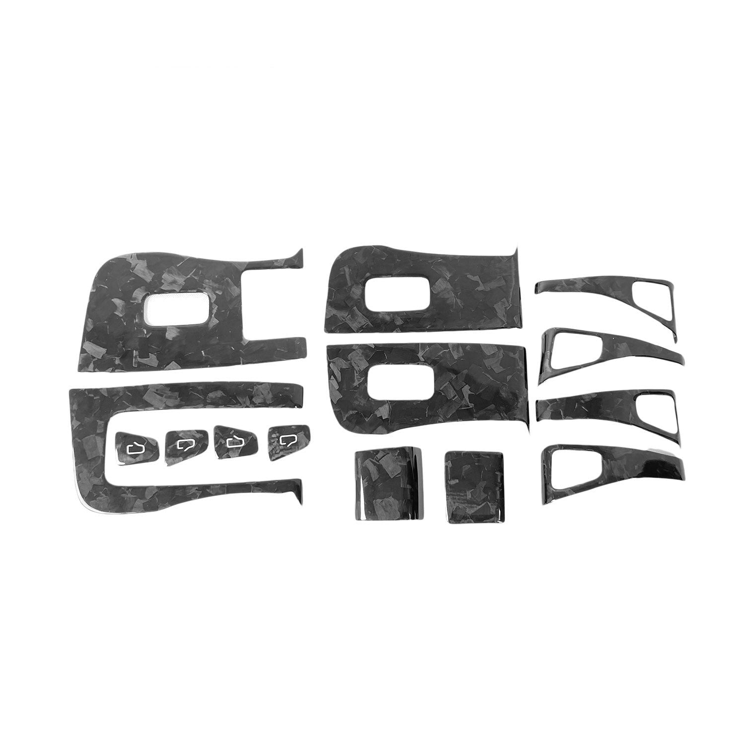 Tesla Model 3 /Y Carbon Fiber Door Window Switch Panel Covers (14PCS)