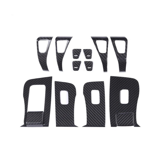 Tesla Model 3 /Y Carbon Fiber Door Window Switch Panel Covers (14PCS)