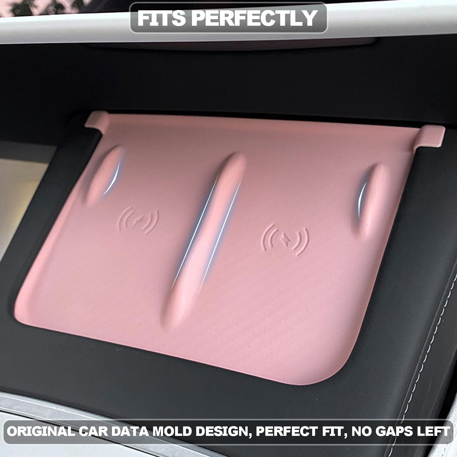 Tesla Model 3/Y Center Console Wireless Charging Pad Anti-Slip Silicone Cell Phone Pad