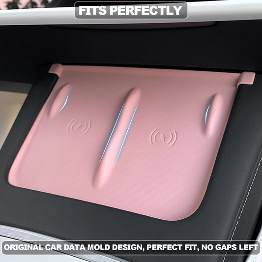 Tesla Model 3/Y Center Console Wireless Charging Pad Anti-Slip Silicone Cell Phone Pad