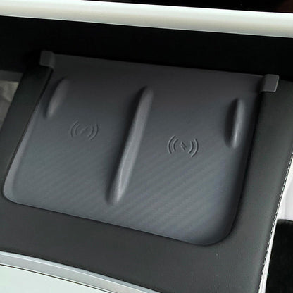 Tesla Model 3/Y Center Console Wireless Charging Pad Anti-Slip Silicone Cell Phone Pad