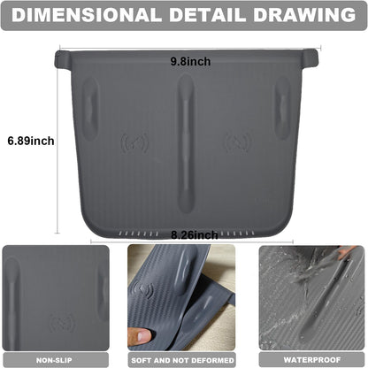 Tesla Model 3/Y Center Console Wireless Charging Pad Anti-Slip Silicone Cell Phone Pad