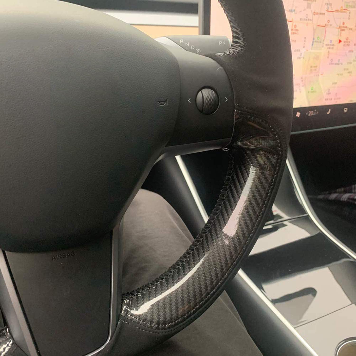 Tesla Model 3 /Y Genuine Leather Steering Wheel Cover