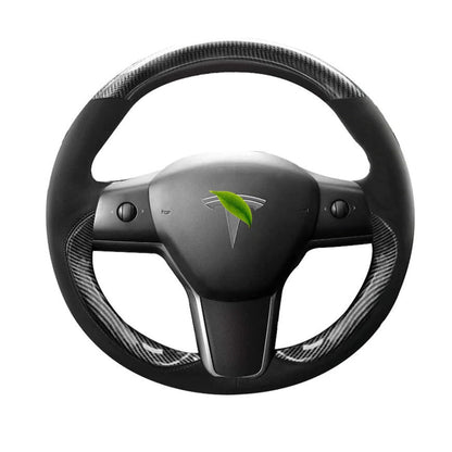 Tesla Model 3 /Y Genuine Leather Steering Wheel Cover