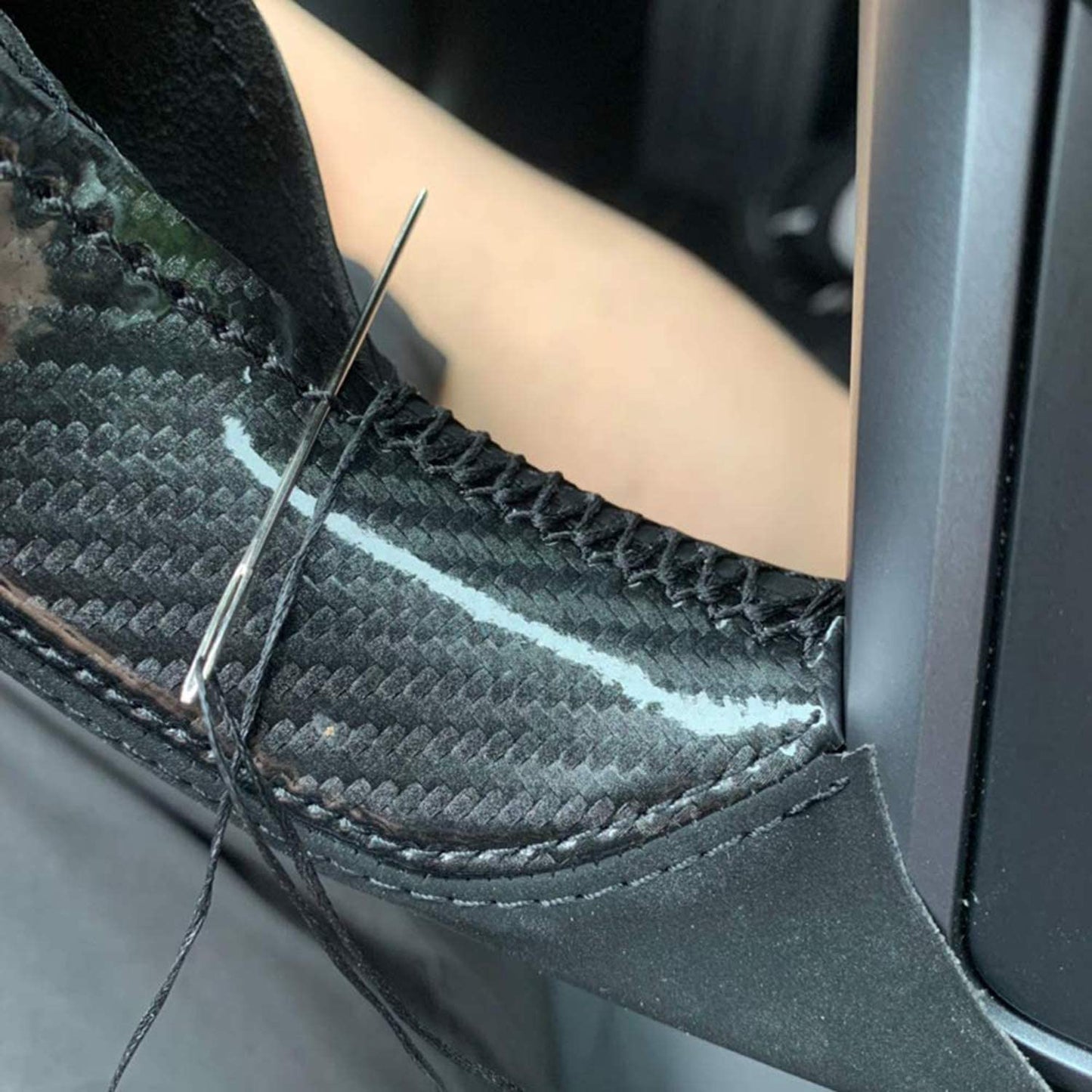 Tesla Model 3 /Y Genuine Leather Steering Wheel Cover