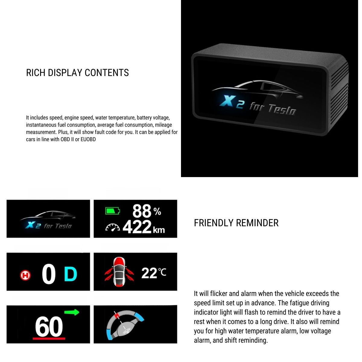Tesla Model 3 /Y Head up Display HUD
