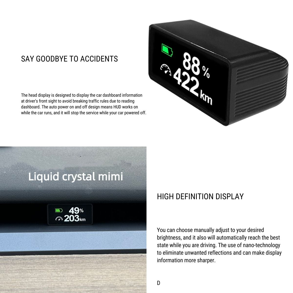 Tesla Model 3 /Y Head up Display HUD