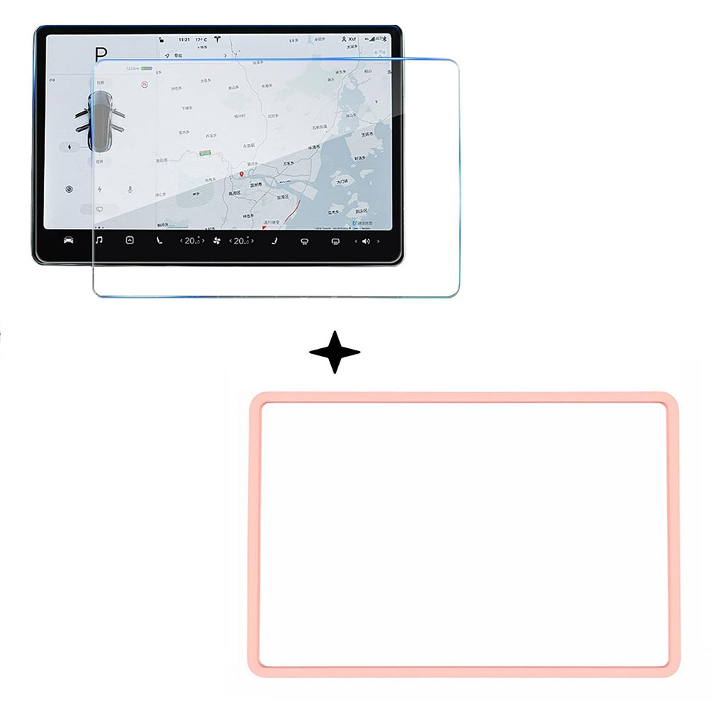Tesla Model 3/Y Navigation Screen Protector Silicone Frame Central Control Modification Accessories