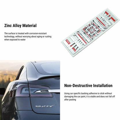 Tesla Model 3/Y/S/X 3D Metal Rear Trunk Sticker Emblem Sticker